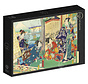 Grafika Utagawa Kunichika - Prince Genji Visiting a Residence Overlooking Mount Fuji Puzzle 1000pcs