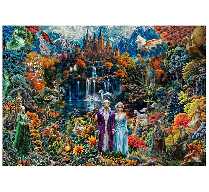 Grafika La Vallée des Dragons (The Valley of Dragons) Puzzle 1000pcs