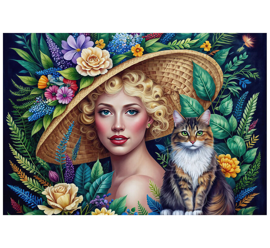 Bluebird The Woman and the Cat Puzzle1000pcs