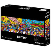 Bluebird Bluebird Romero Britto - Tonight on the Beach Panoramic Puzzle 1000pcs