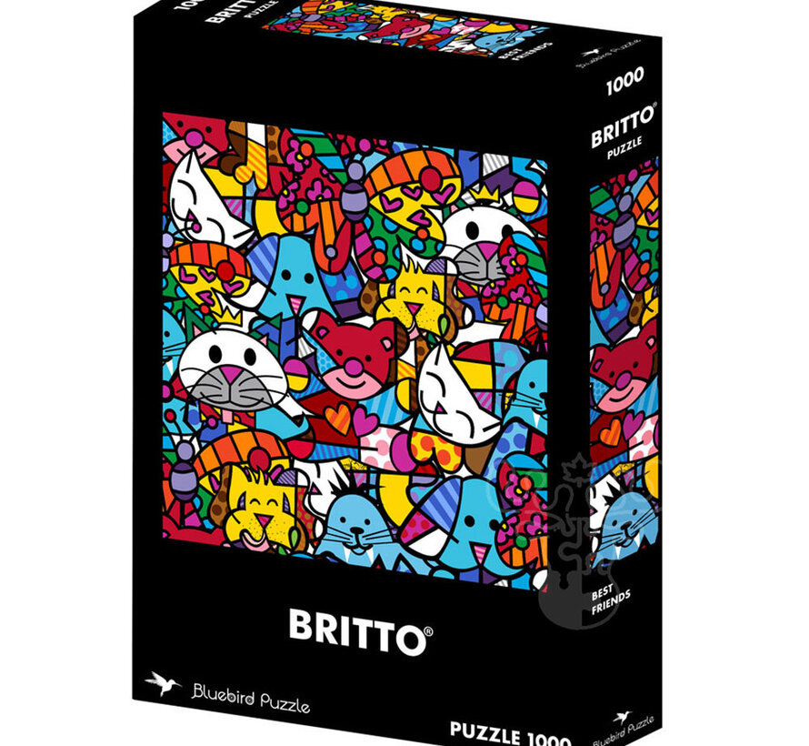 Bluebird Romero Britto - Best Friends Puzzle 1000pcs