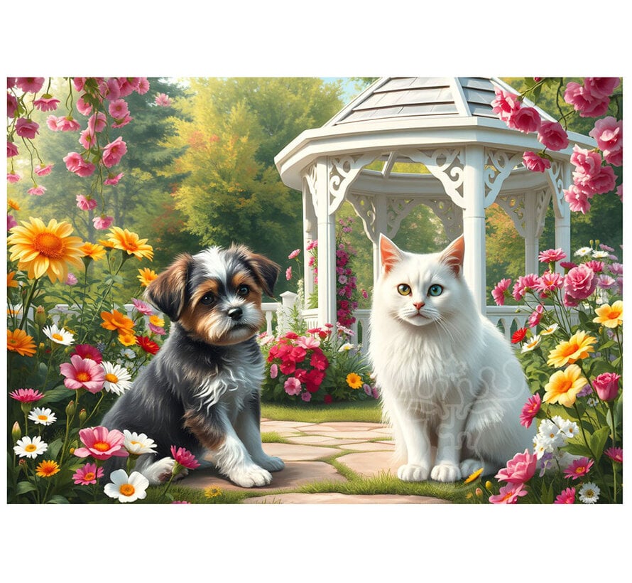 Bluebird Companions in the Garden Puzzle 1000pcs