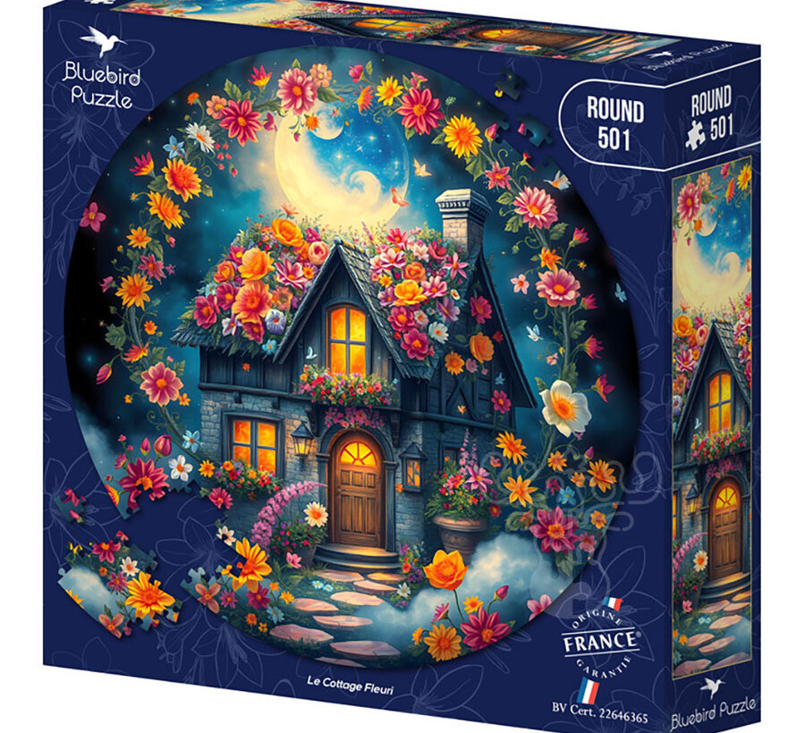 Bluebird Le Cottage Fleuri Round Puzzle 501pcs