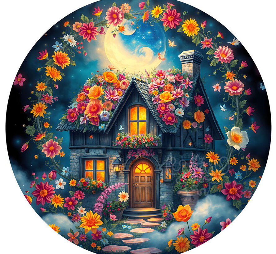 Bluebird Le Cottage Fleuri Round Puzzle 501pcs
