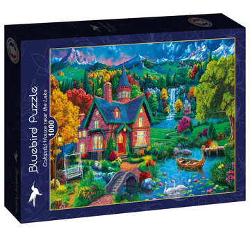 Bluebird Bluebird Colourful House near the Lake Puzzle 1000pcs