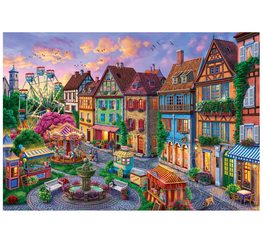 Bluebird Amusement Park in the City Puzzle 1000pcs