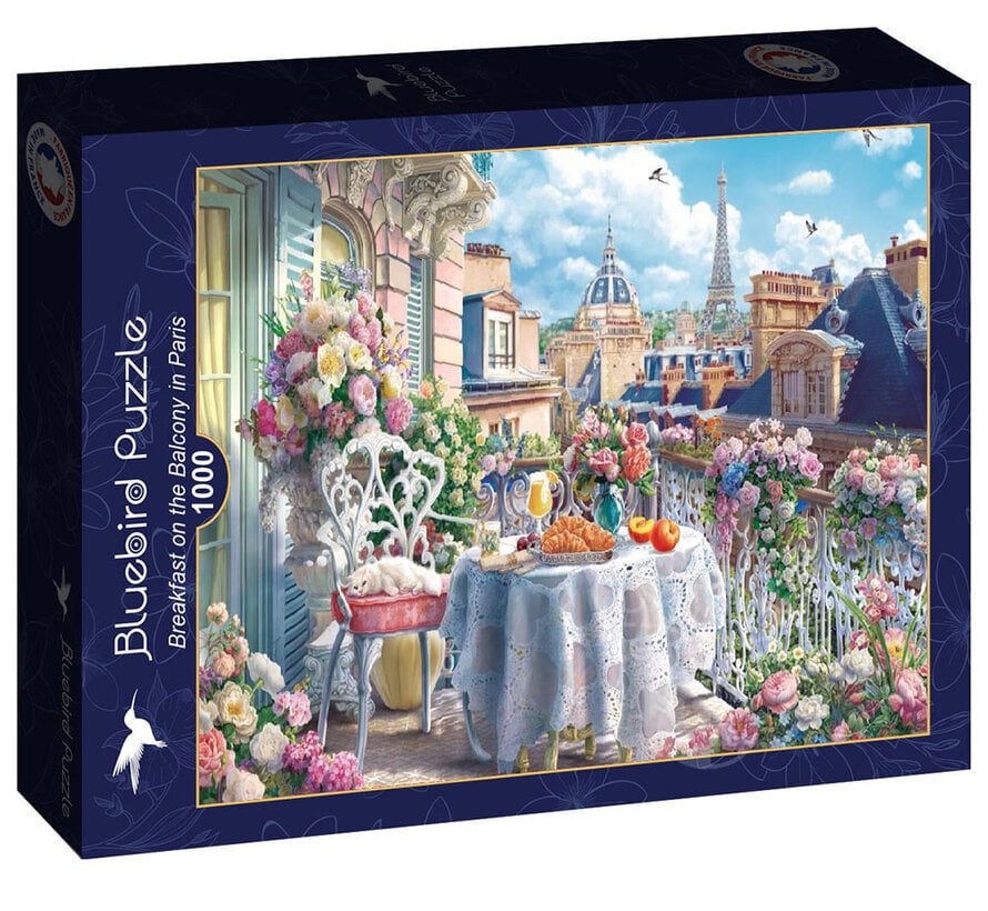 Bluebird Breakfast on the Balcony in Paris Puzzle 1000pcs