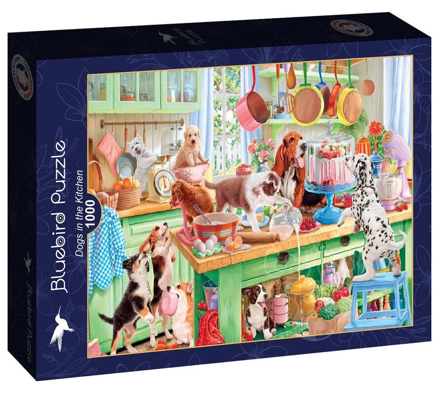 Bluebird Dogs in the Kitchen Puzzle 1000pcs