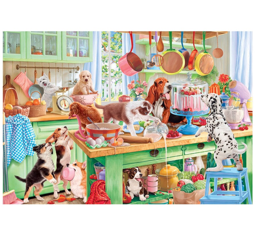 Bluebird Dogs in the Kitchen Puzzle 1000pcs