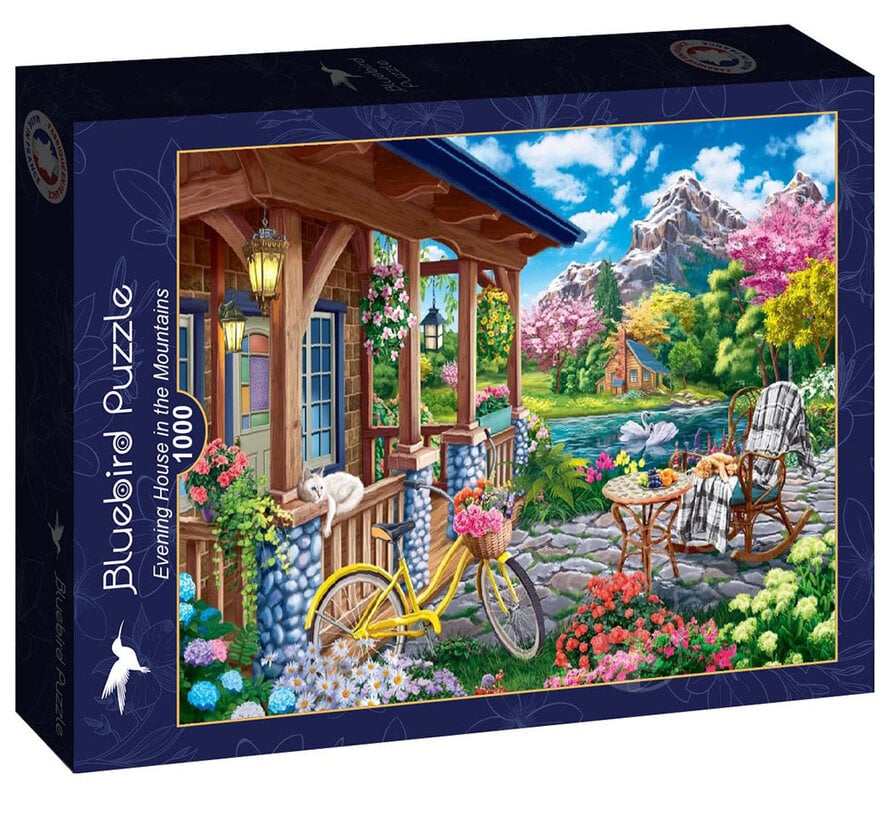 Bluebird Evening House in the Mountains Puzzle 1000pcs