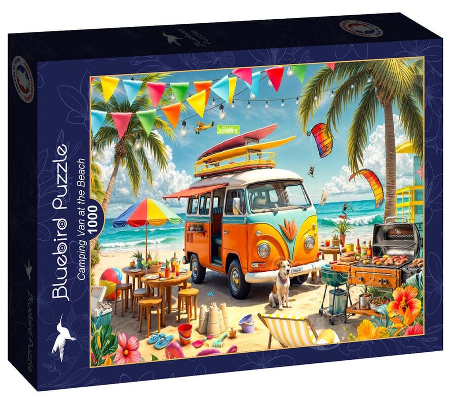 Bluebird Campervan on the Beach Puzzle 1000pcs