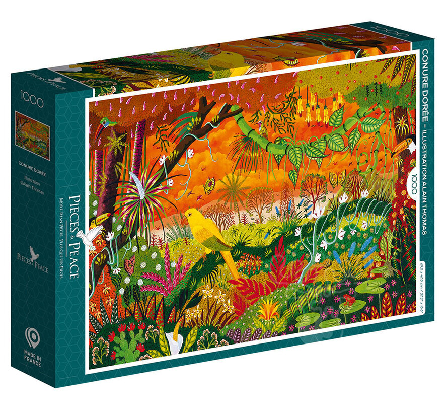 Pieces & Peace Golden Conure (Sun Parakeet) Puzzle 1000pcs