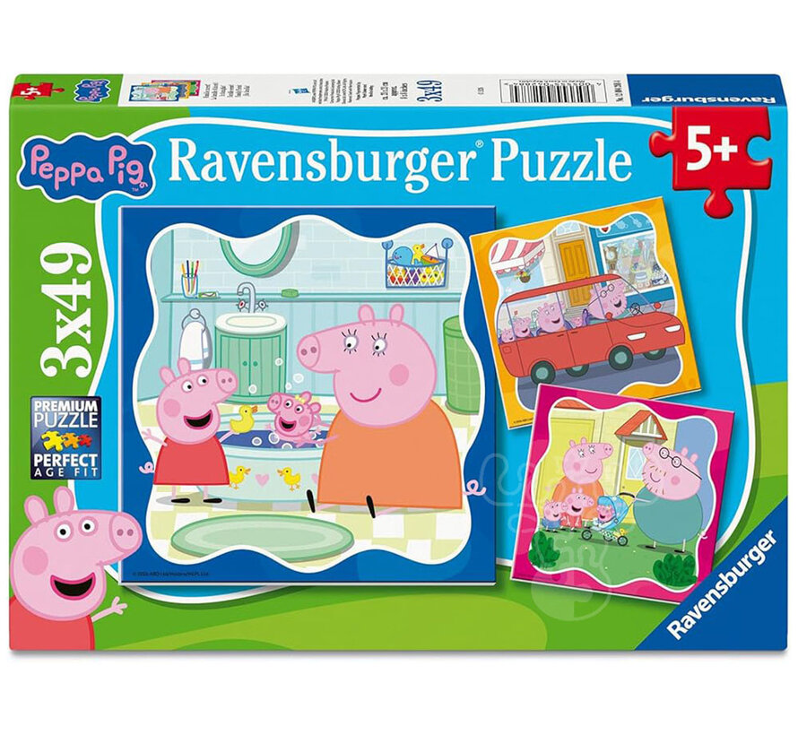 Ravensburger Peppa Pig: Family Firsts! Puzzle 3 x 49pcs