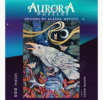 Aurora Puzzles Aurora Snow Raven Puzzle 500pcs