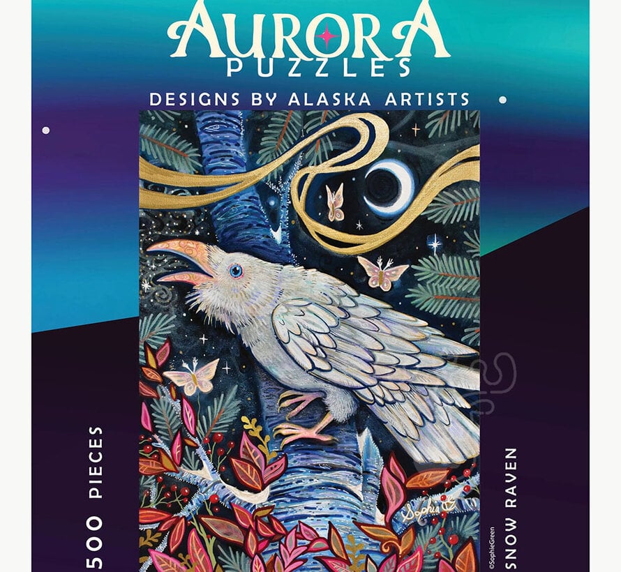 Aurora Snow Raven Puzzle 500pcs