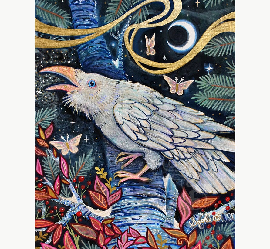 Aurora Snow Raven Puzzle 500pcs