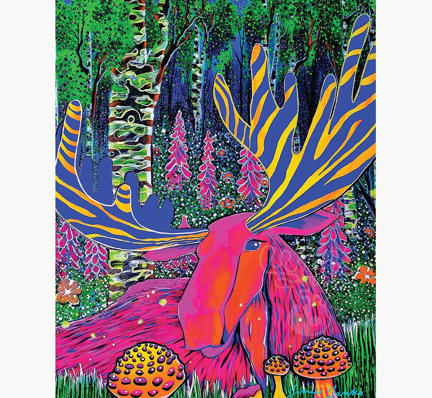 Aurora Psychedelic Moose Puzzle 500pcs
