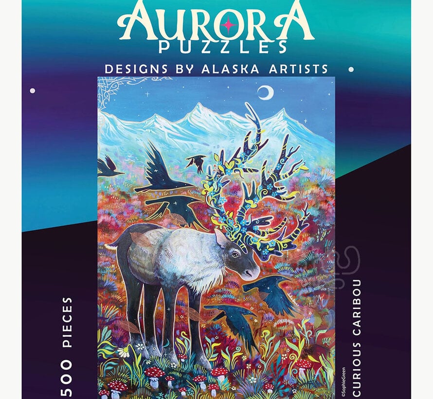 Aurora Curious Caribou Puzzle 500pcs