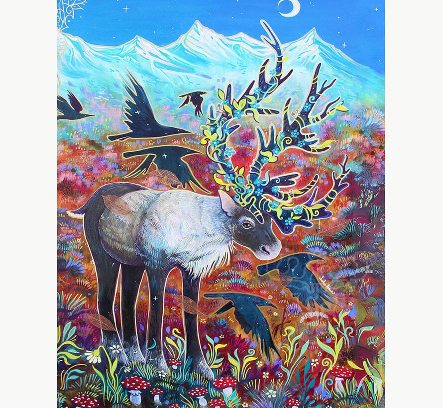 Aurora Curious Caribou Puzzle 500pcs