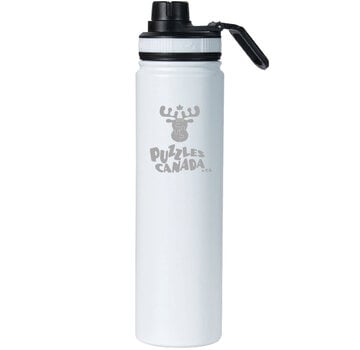 Chilly Moose Puzzles Canada - Chilly Moose 24oz Brunswick Bottle - Frost White