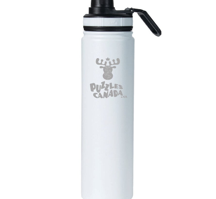 Puzzles Canada - Chilly Moose 24oz Brunswick Bottle - Frost White