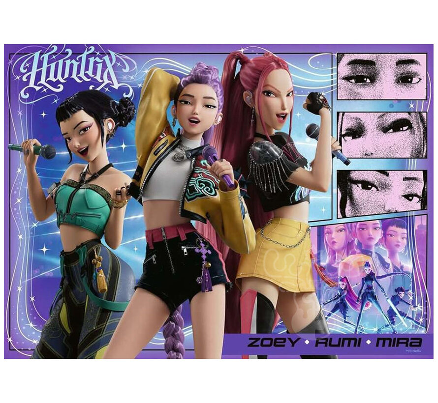 Ravensburger KPop Demon Hunters: Happy Fans, happy Honmoom# Puzzle 100pcs XXL