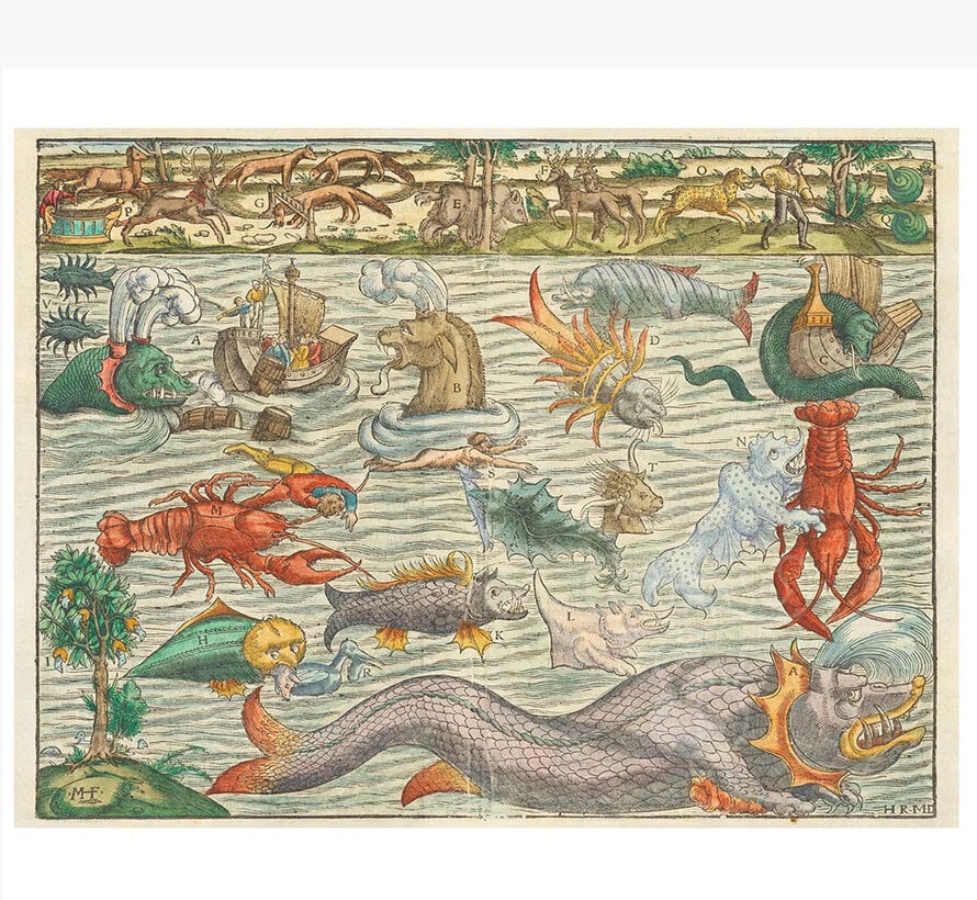 Pomegranate Münster, Sebastian: Sea Monsters Puzzle 1000pcs
