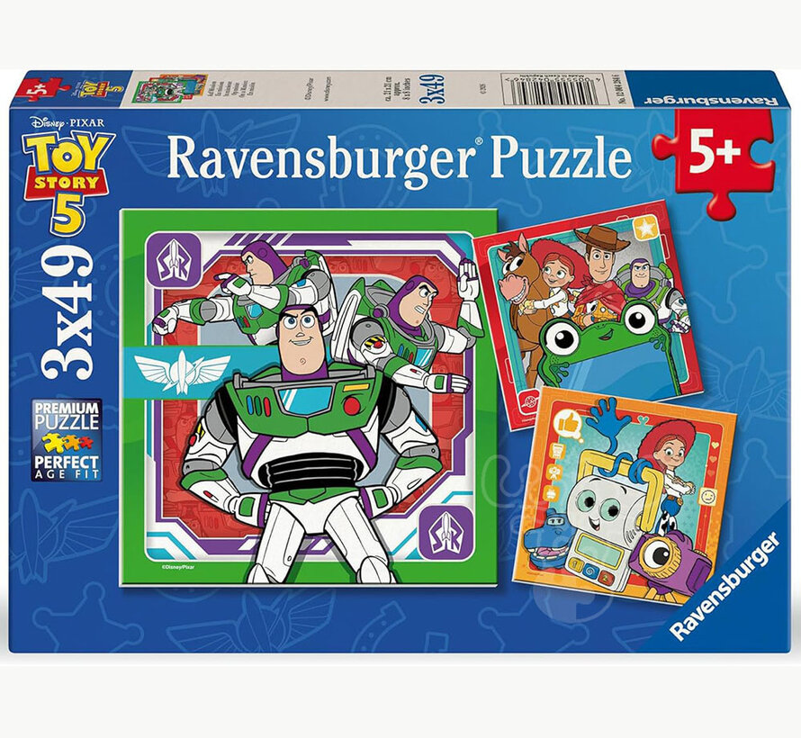 Ravensburger Disney Pixar Toy Story 5 On a Mission Puzzle 3 x 49pcs