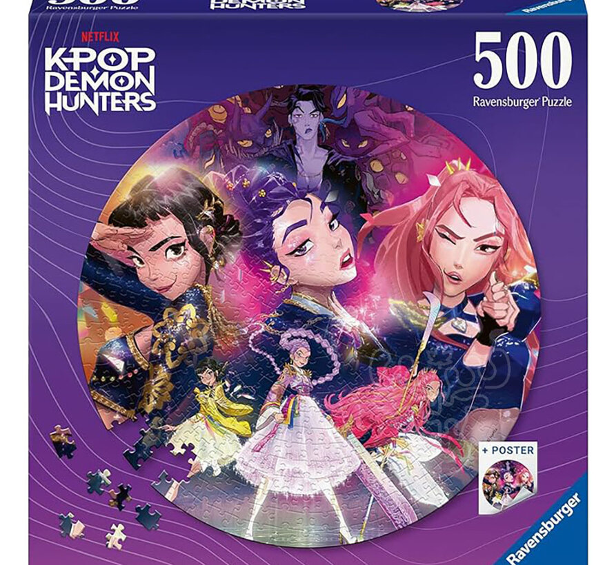 Ravensburger KPop Demon Hunters Round Puzzle 500pcs