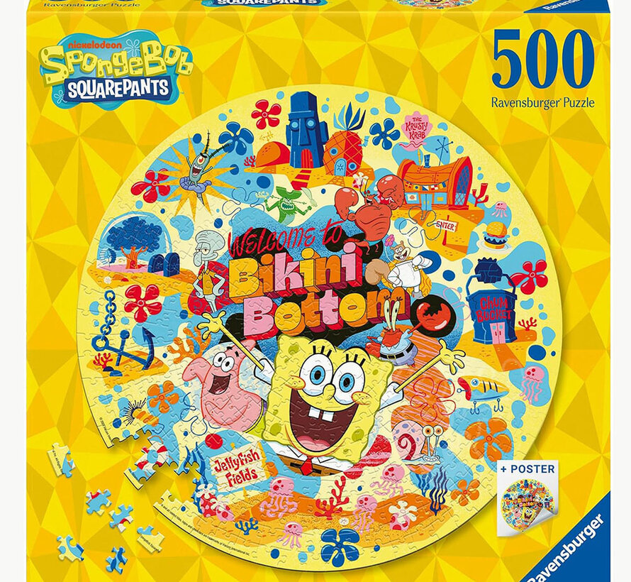 Ravensburger Spongebob Squarepants Round Puzzle 500pcs