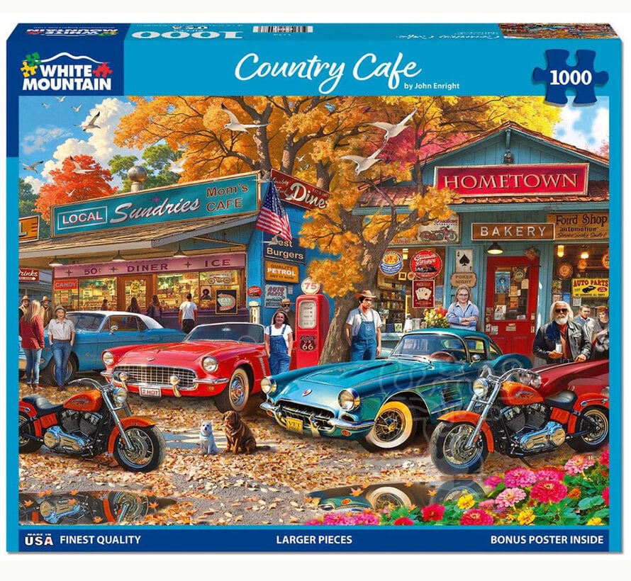 White Mountain Country Café Puzzle 1000pcs