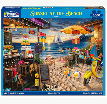 White Mountain White Mountain Sunset at the Beach Puzzle 1000pcs