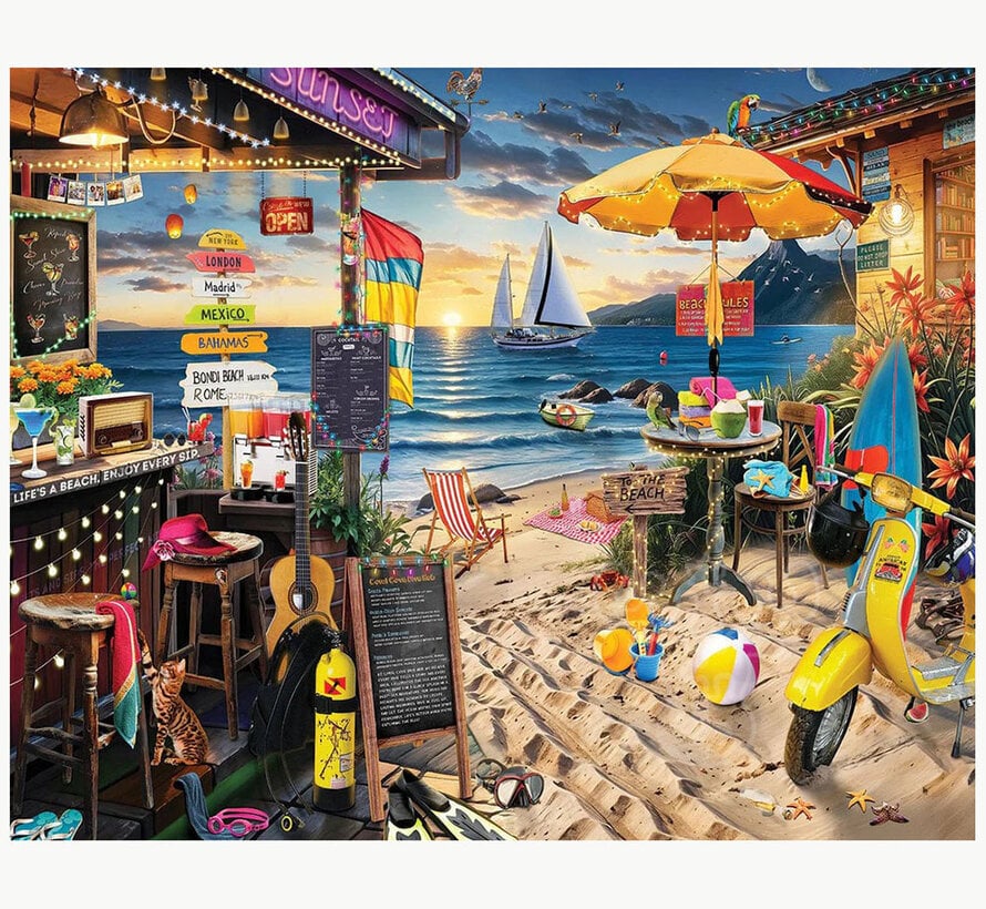 White Mountain Sunset at the Beach Puzzle 1000pcs