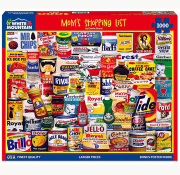 White Mountain White Mountain Mom's Shopping List Puzzle 1000pcs