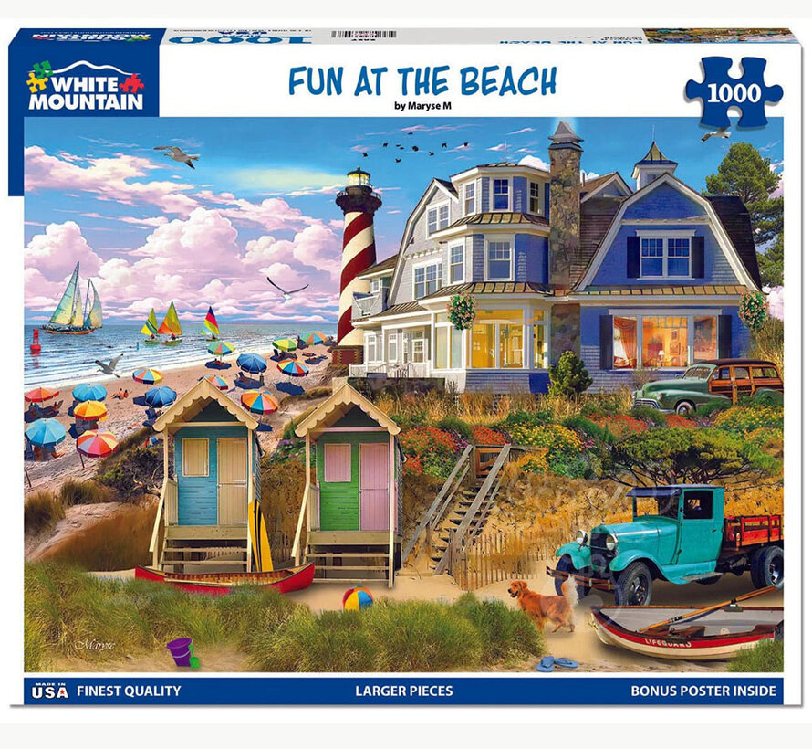 White Mountain Fun at the Beach Puzzle 1000pcs