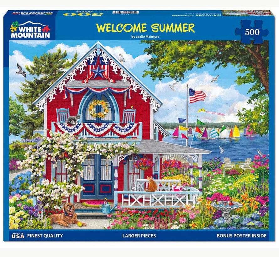 White Mountain Welcome Summer Puzzle 500pcs