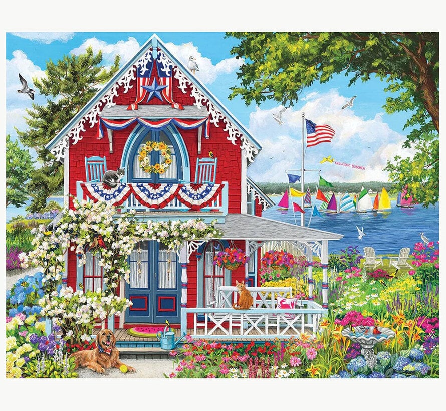 White Mountain Welcome Summer Puzzle 500pcs