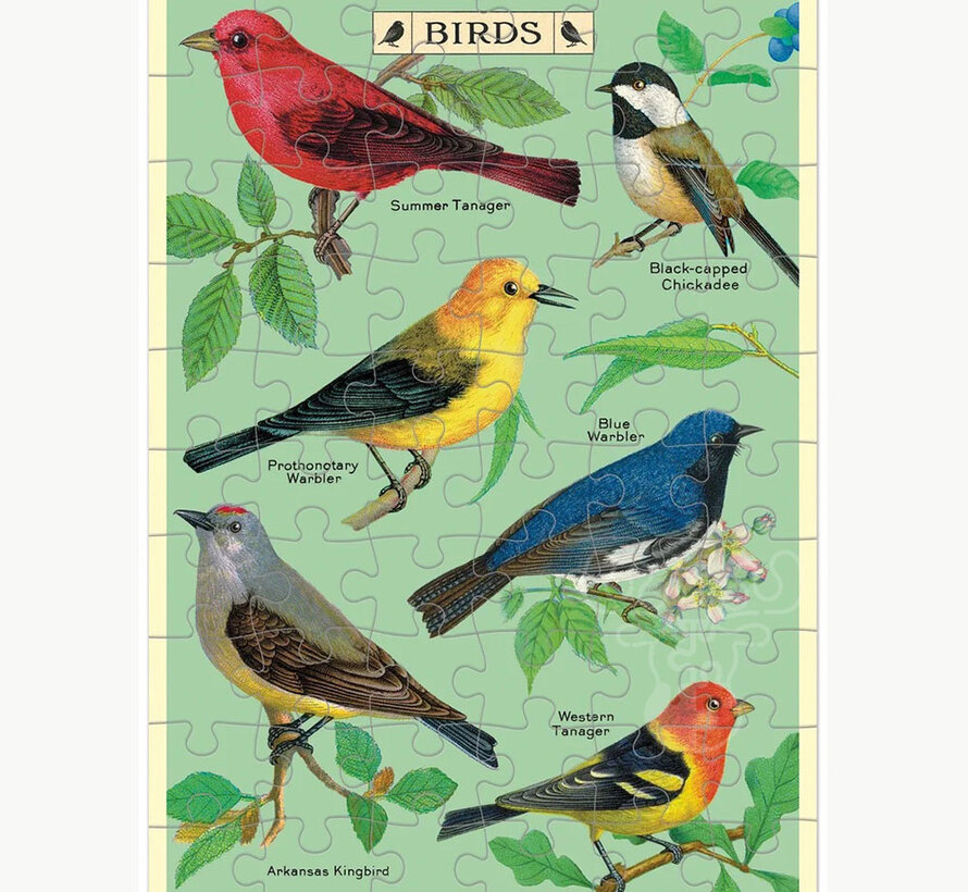 Cavallini Bird Watching Greeting Card Puzzle 60pcs