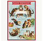 Cavallini Happy Birthday Cat's Play Greeting Card Puzzle 60pcs