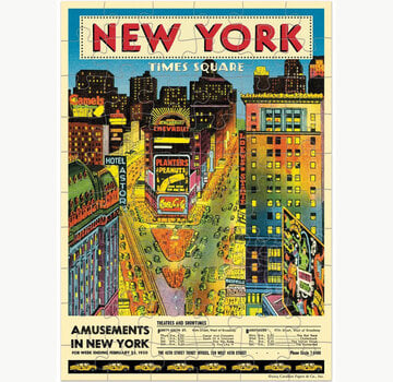 Cavallini Cavallini New York City -Times Square Greeting Card Puzzle 60pcs