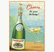 Cavallini Cavallini Happy Birthday Champagne Greeting Card Puzzle 60pcs