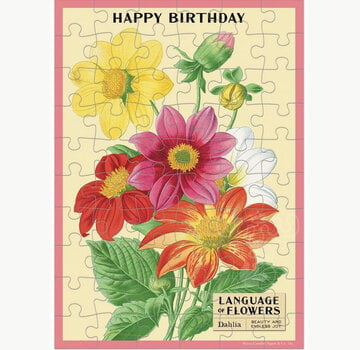 Cavallini Cavallini Happy Birthday Language of Flowers  Greeting Card Puzzle 60pcs