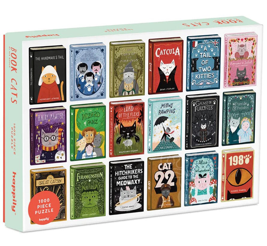 Happily Book Cats Puzzle 1000pcs