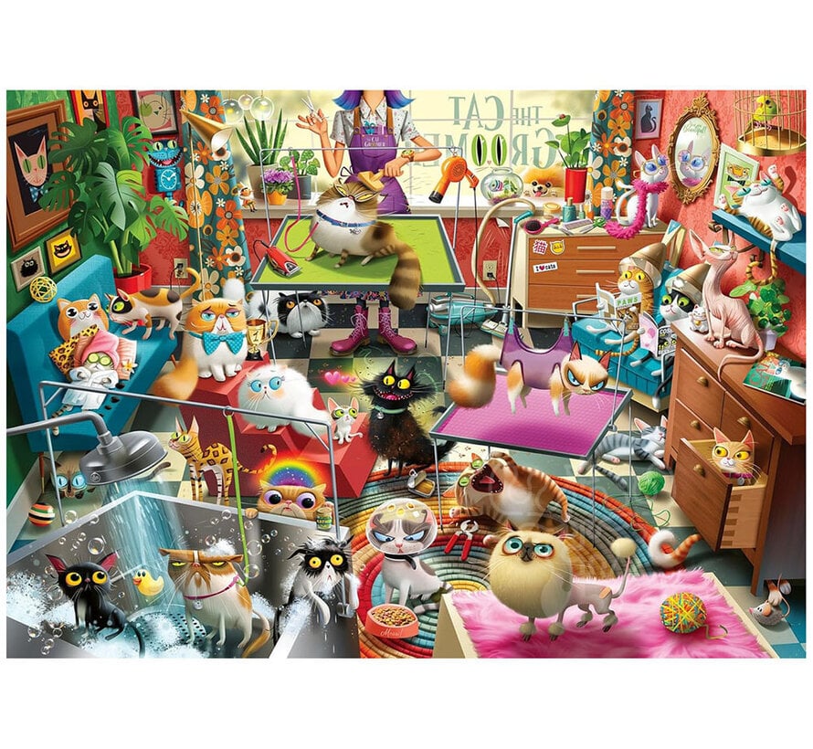 FINAL SALE  Ravensburger Dean MacAdam: The Cat Groomer Puzzle 1000pcs