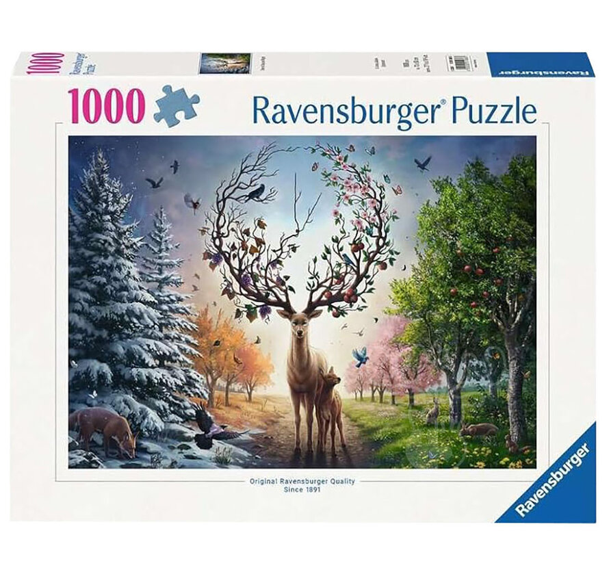 Ravensburger Deer at Day and Night Puzzle 1000pcs
