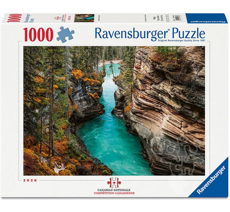 Ravensburger Athabasca Falls, Canada Puzzle 1000pcs Canadian JPA Nationals 2026 Teams Division Qualifier 2