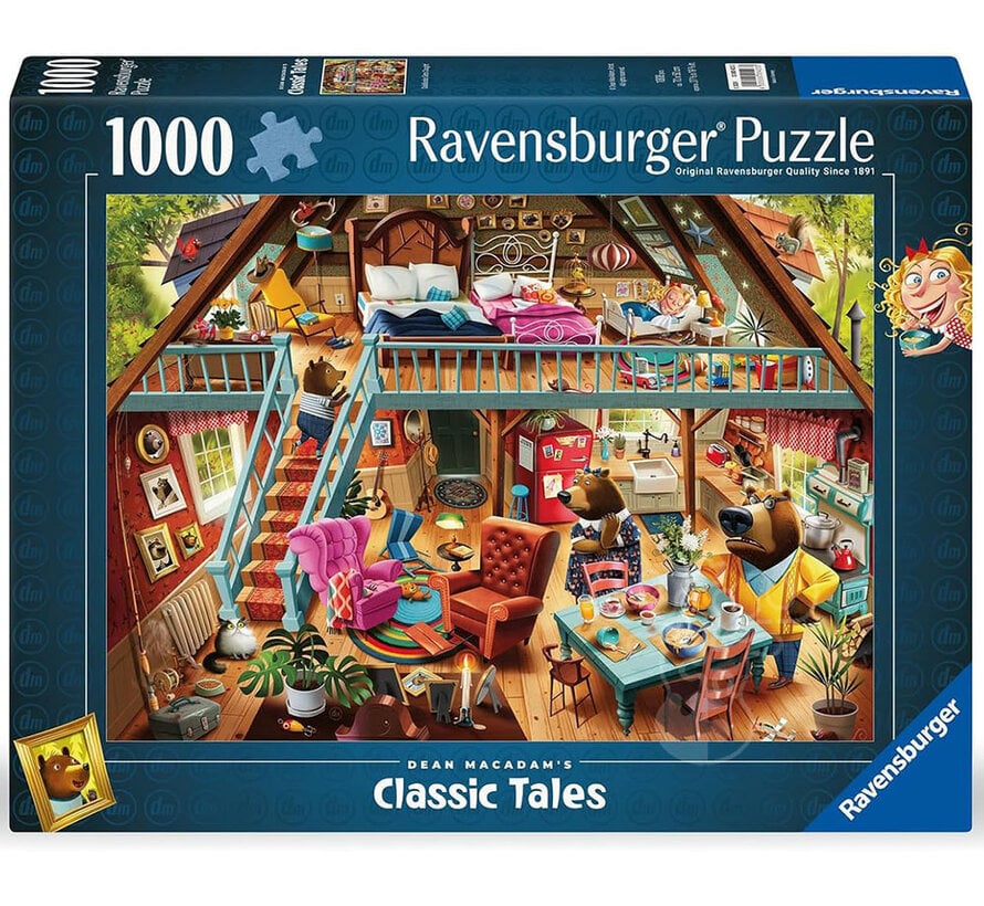 Ravensburger Dean MacAdam: Goldilocks Gets Caught! Puzzle 1000pcs SIGNED BY ARTIST