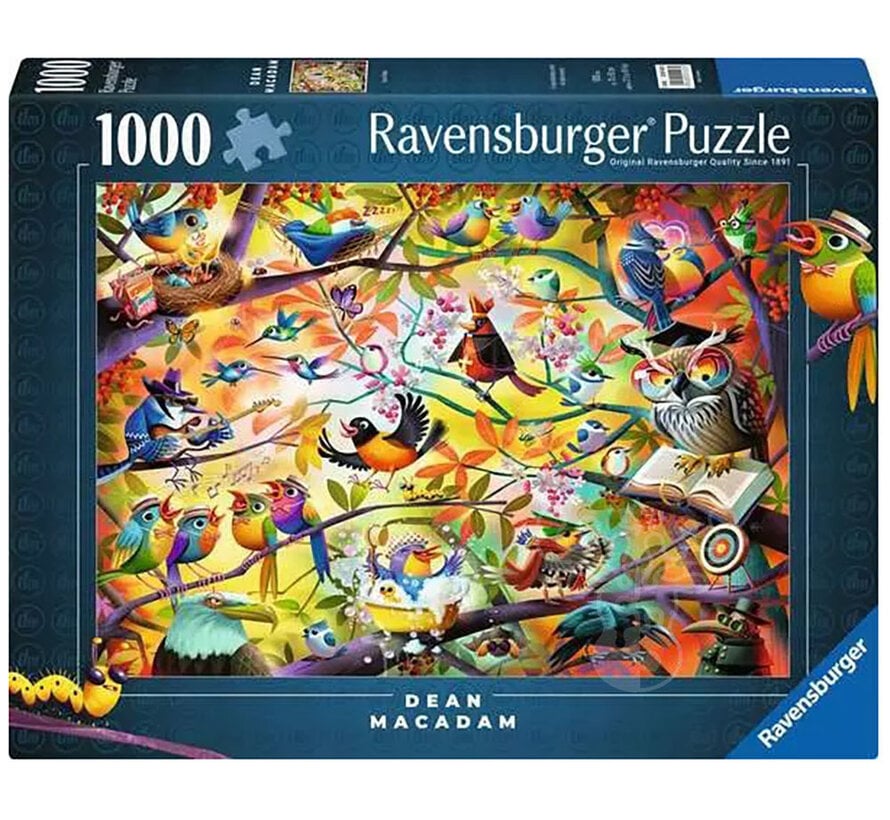 Ravensburger Dean MacAdam: Busy Birdies Puzzle 1000pcs SIGNED BY ARTIST