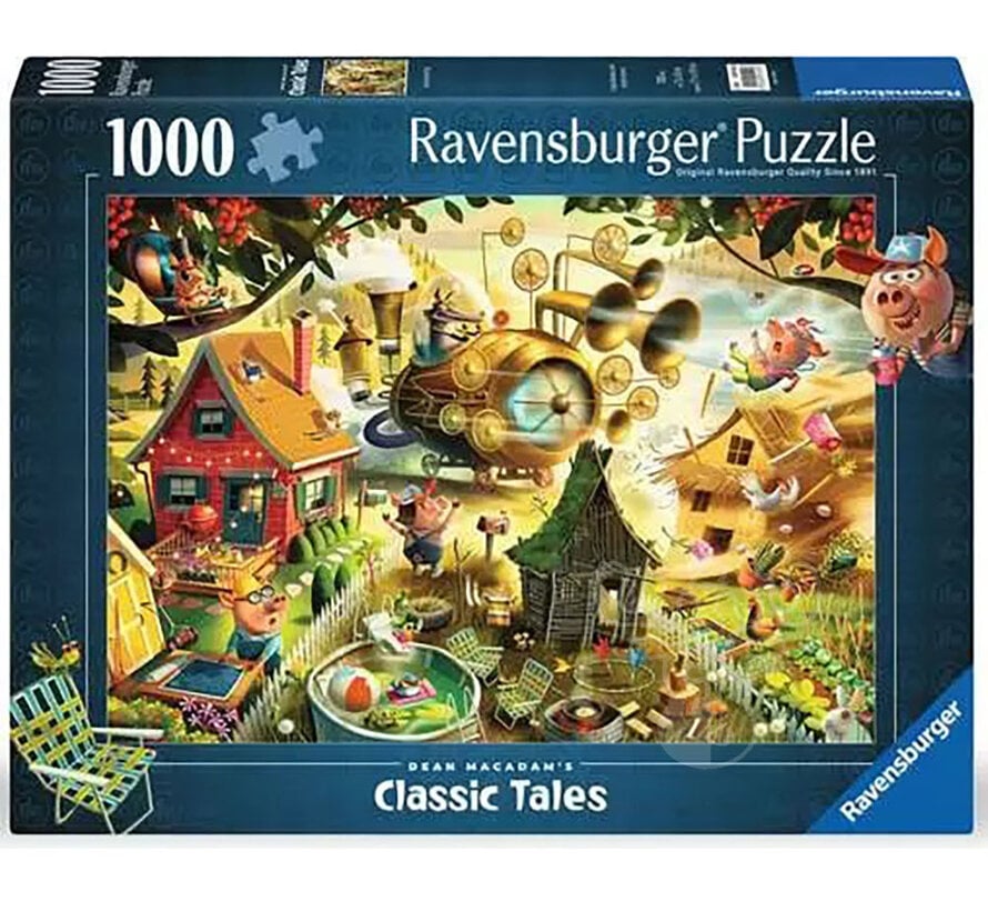Ravensburger Dean MacAdam: Look Out Little Pigs Puzzle 1000pcs SIGNED BY ARTIST