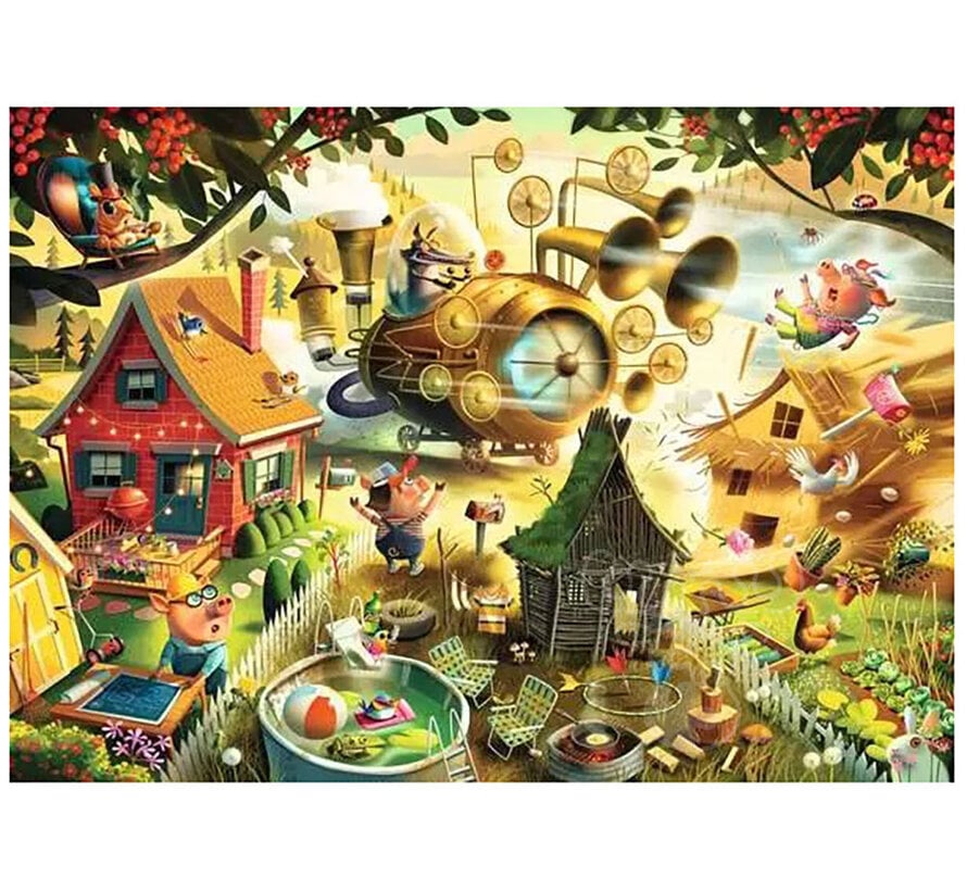 Ravensburger Dean MacAdam: Look Out Little Pigs Puzzle 1000pcs SIGNED BY ARTIST